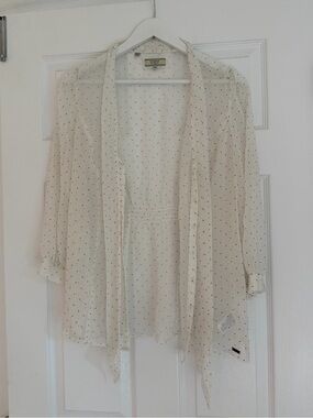 Vintage GUESS Polka Dot Tie-Front Blouse | XL | Y2K